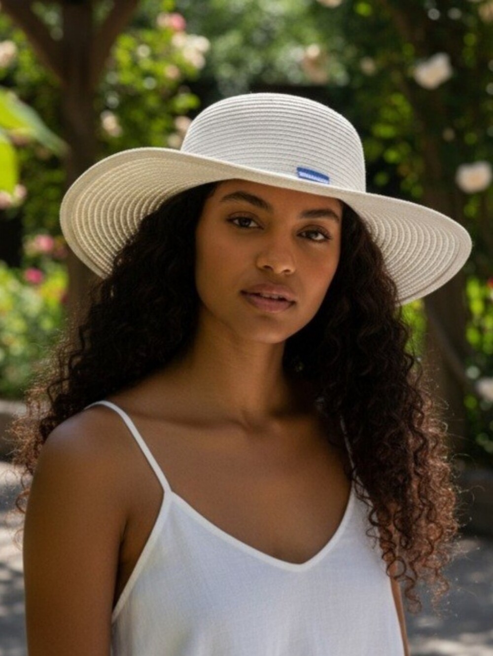 Wallaroo Wide-Brim White Sun Hat